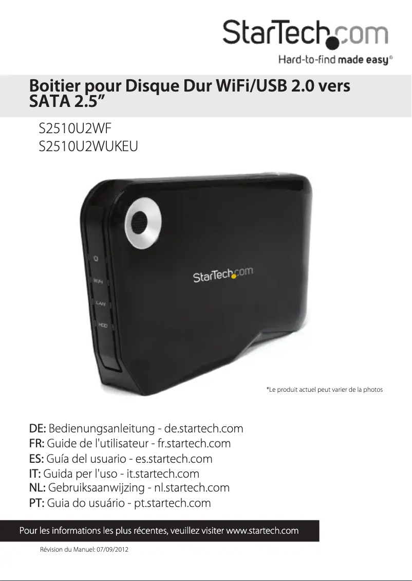 Page 1 of the manual User Manual StarTech.com S2510U2WUKEU