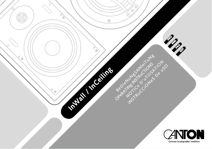 Page 1 of the manual User Manual Canton InCeiling 885