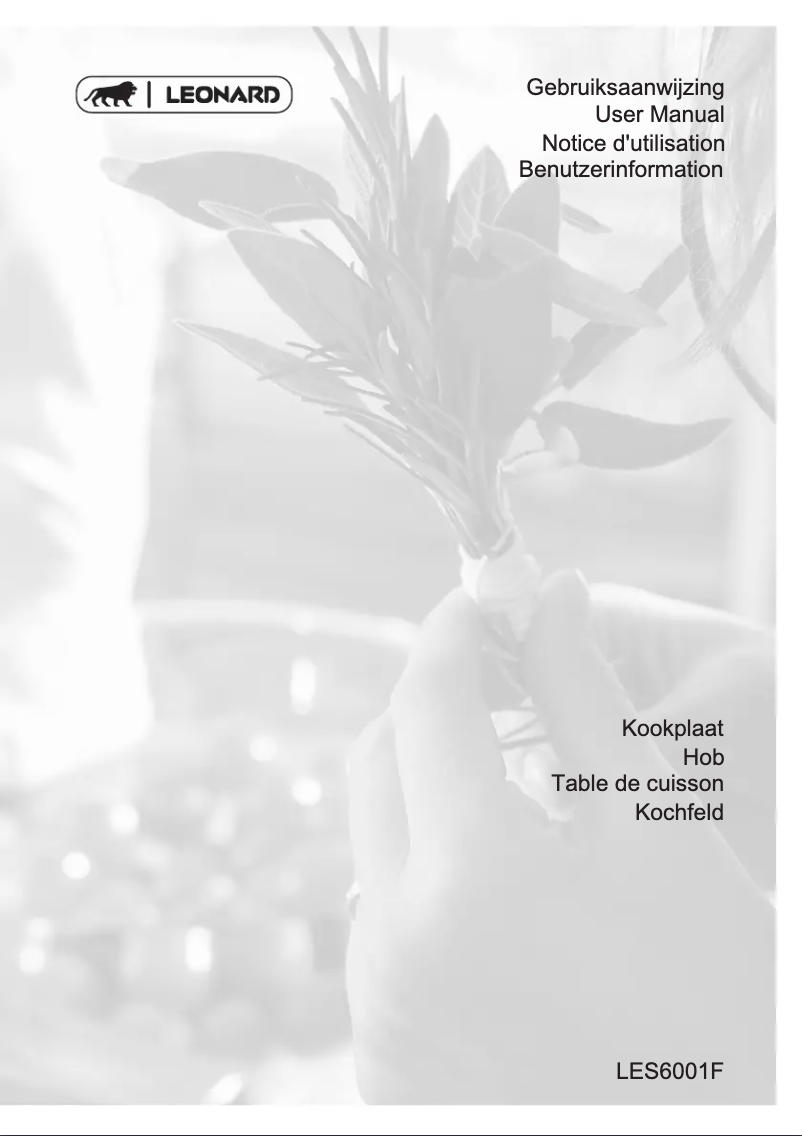 First page image of the manual for LES6001F