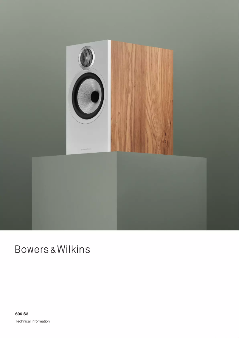 Page 1 of the manual Technical Sheet Bowers & Wilkins 606 S3
