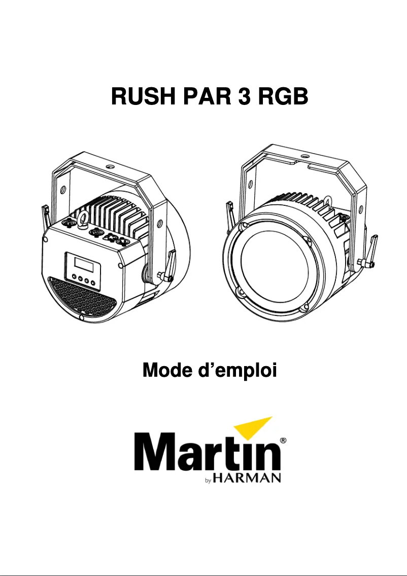 Page 1 of the manual User Manual Martin RUSH PAR 3 RGB