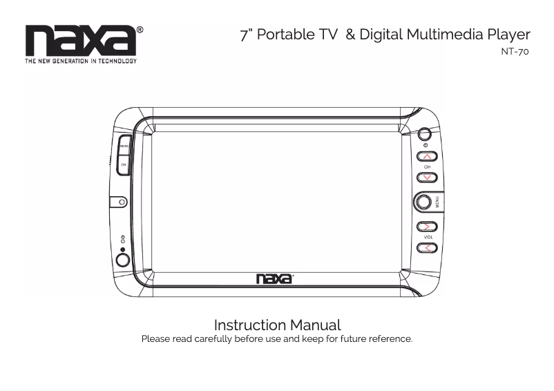 Page 1 of the manual User Manual Naxa NT-70