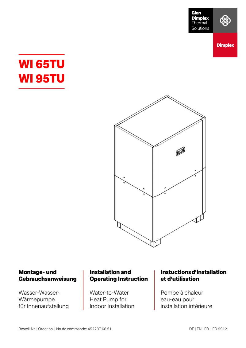 First page image of the manual for WI 65TU