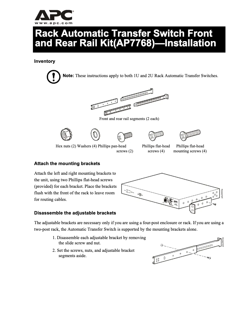 First page image of the manual for AP7768
