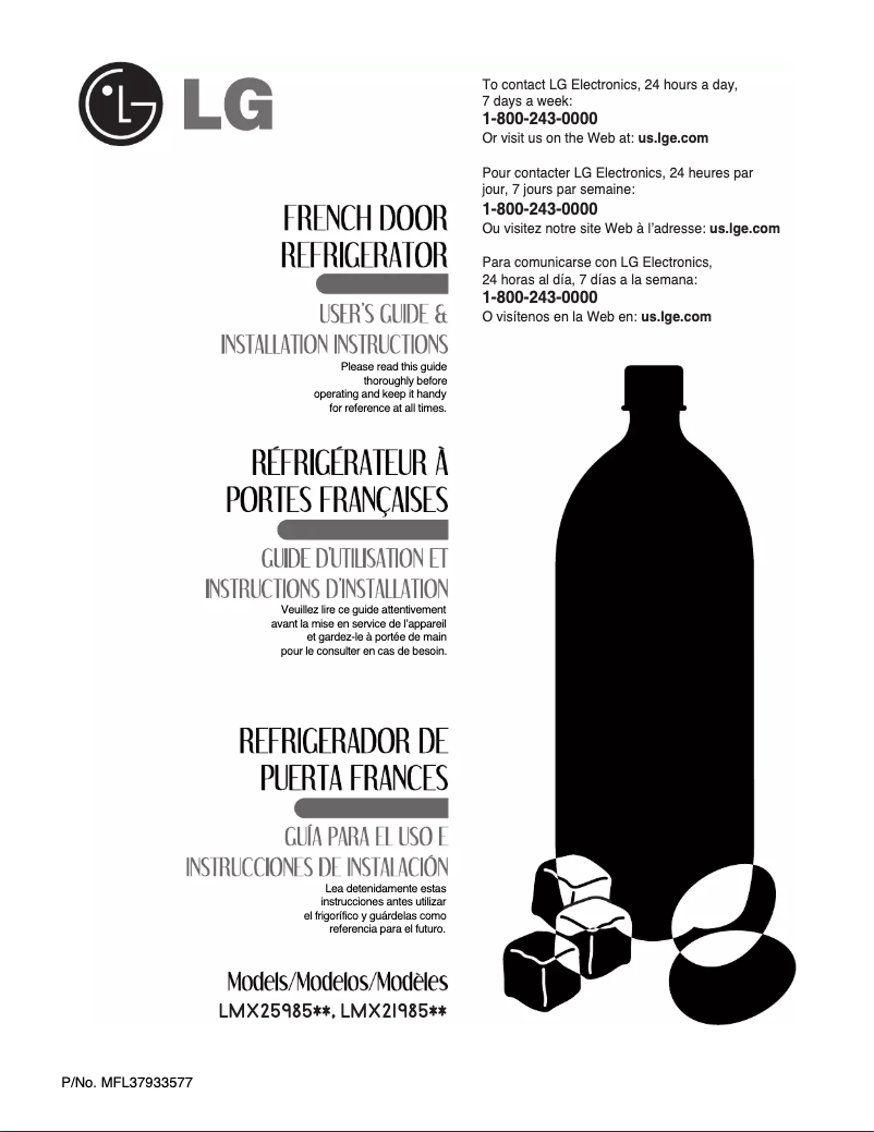 First page image of the manual for LMX25985SW