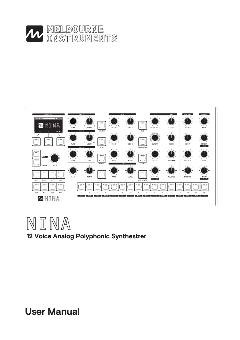 First page image of the manual for Nina