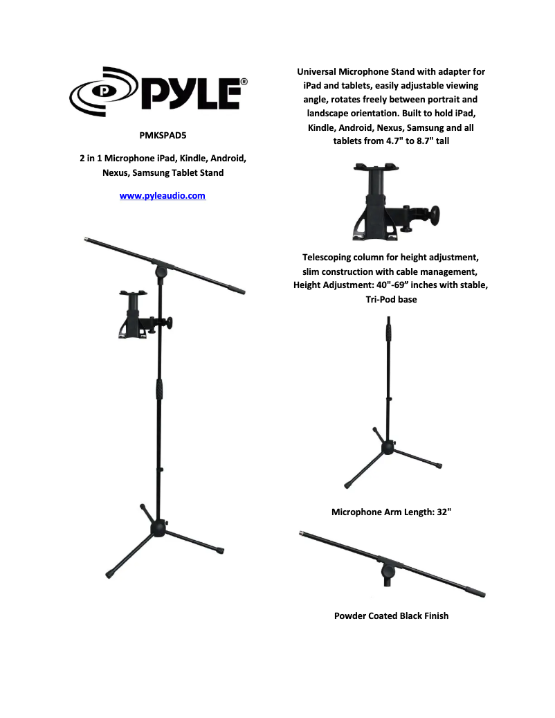 First page image of the manual for PMKSPAD5