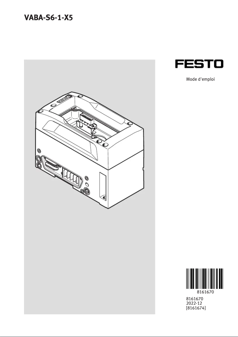 Page 1 of the manual User Manual Festo VABA-S6-1-X5