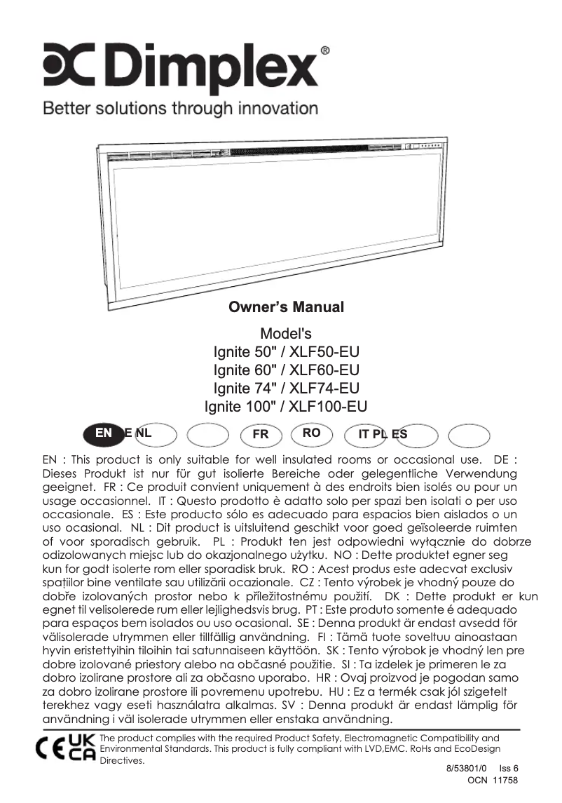 First page image of the manual for XLF50