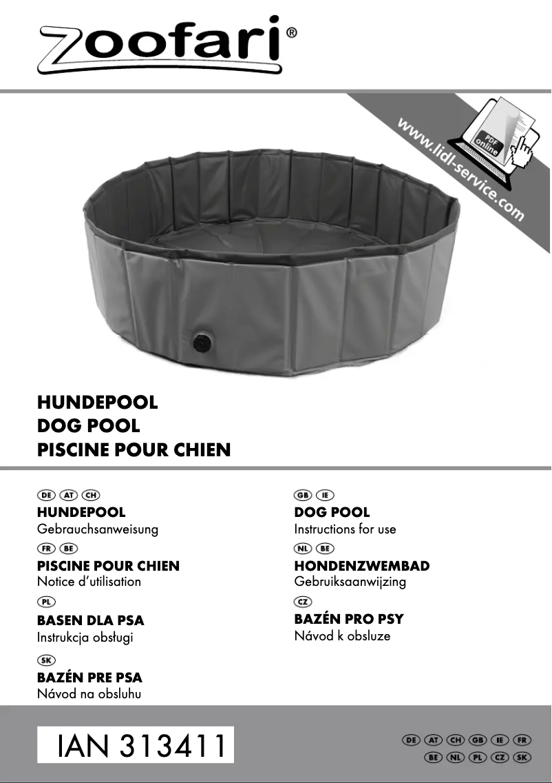 First page image of the manual for IAN 313411