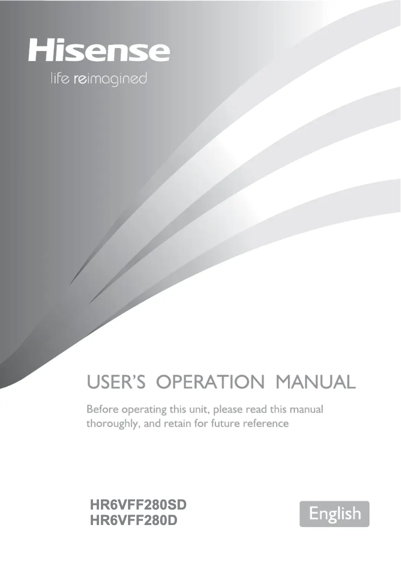 Page 1 of the manual User Manual Hisense HR6VFF280D