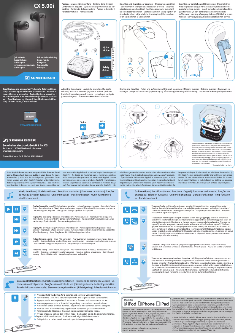 First page image of the manual for CX 5.00