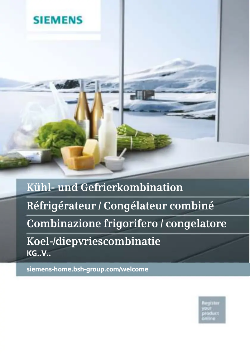 First page image of the manual for KG39VUL31