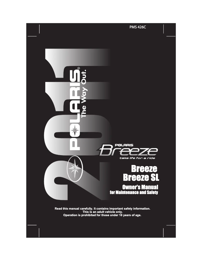 First page image of the manual for Breeze SL (2011)