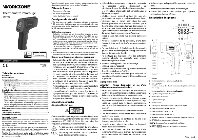 First page image of the manual for GT-IFT-02