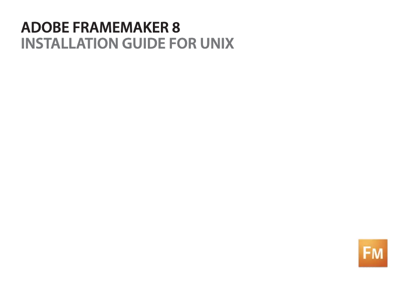 Page 1 of the manual User Manual Adobe FrameMaker 8.0