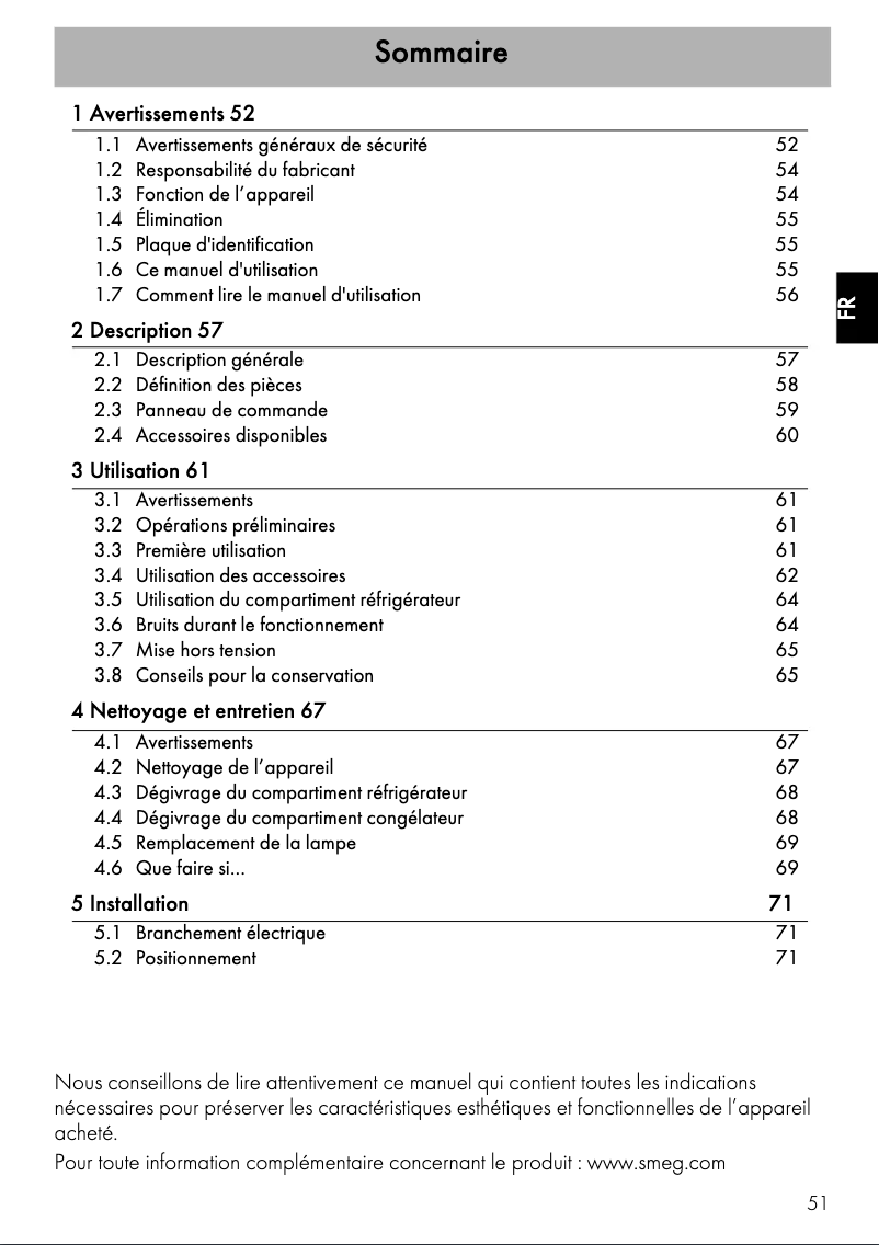First page image of the manual for FAB10RCR2