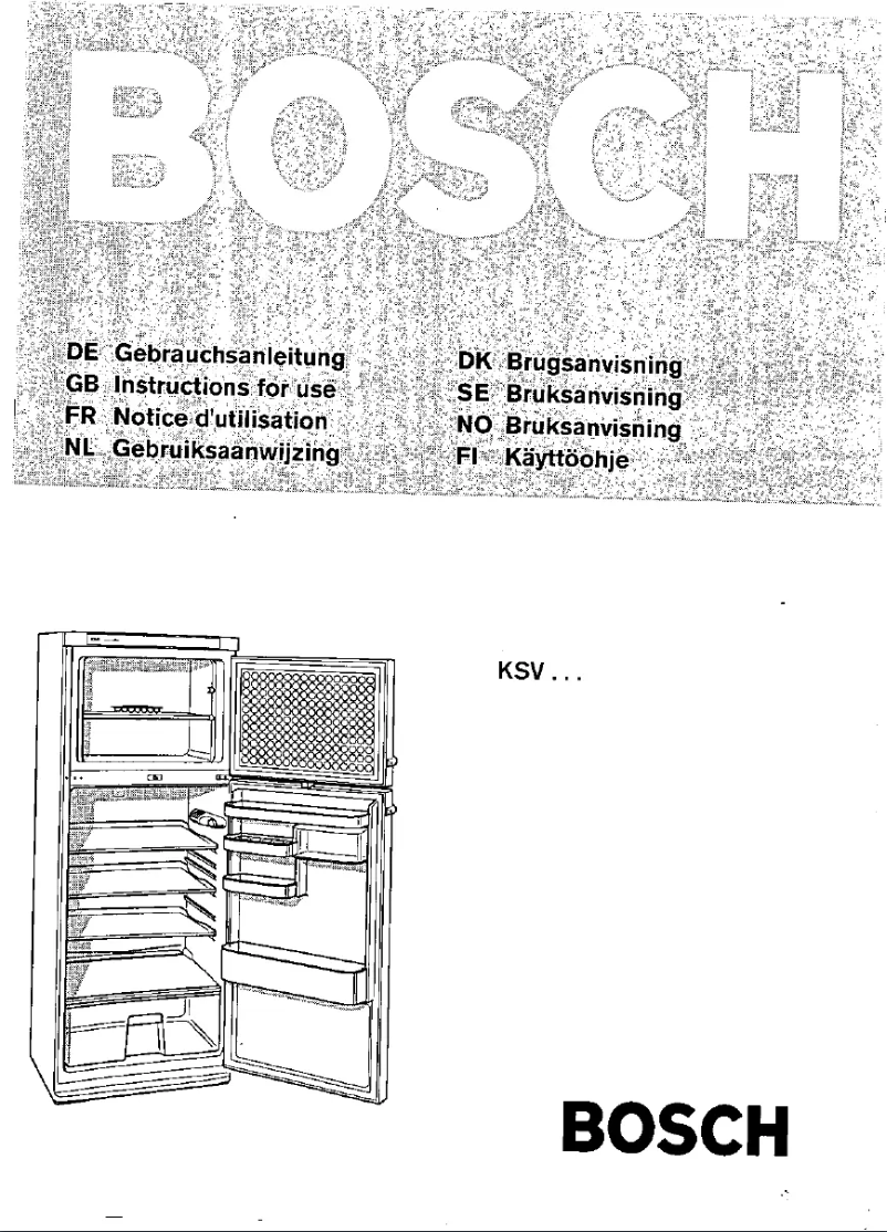 Page 1 of the manual User Manual Bosch KSV2905