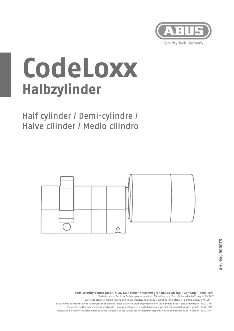 Page 1 de la notice Mode d'emploi Abus CLX-LPXHZ-SP-00