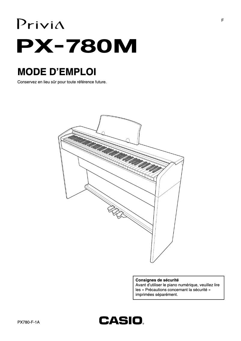 First page image of the manual for Privia PX-780