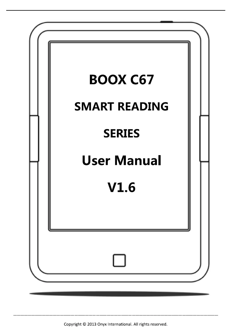 First page image of the manual for BOOX C67
