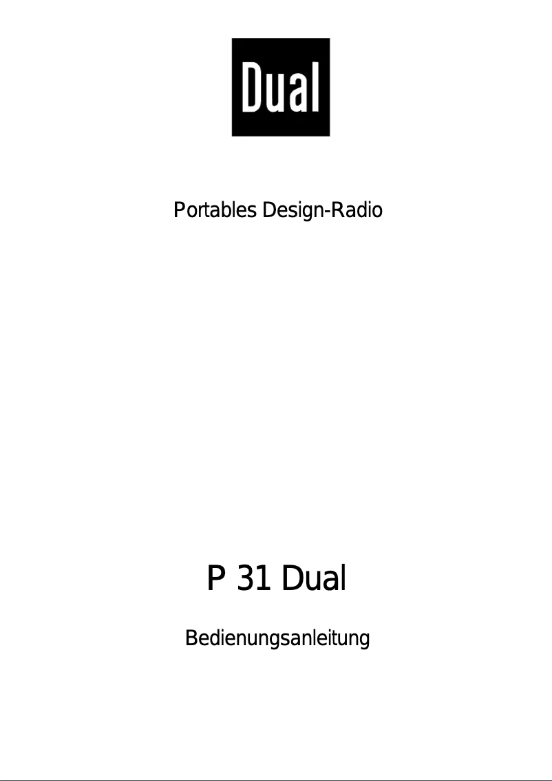 Page 1 of the manual User Manual Dual P31