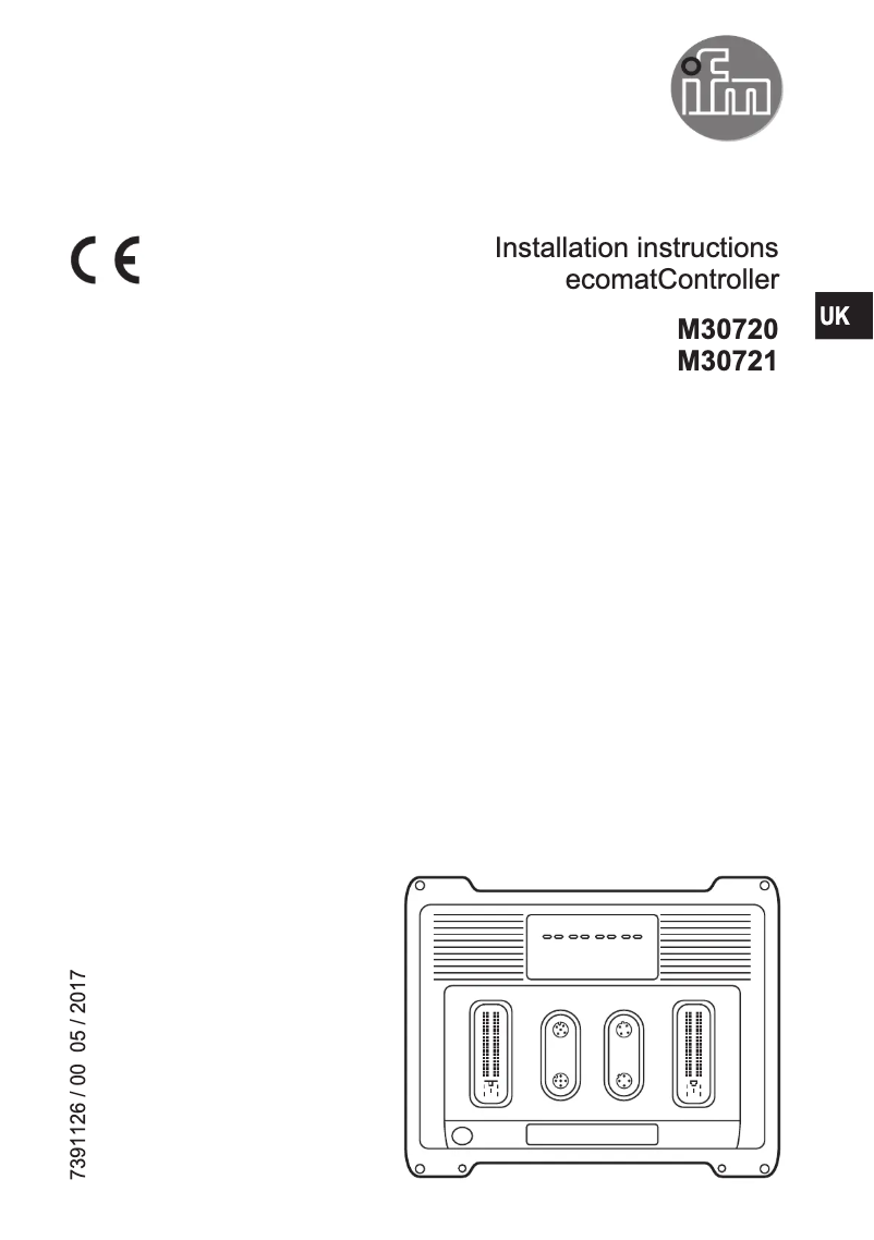 Page 1 of the manual User Manual IFM M30721