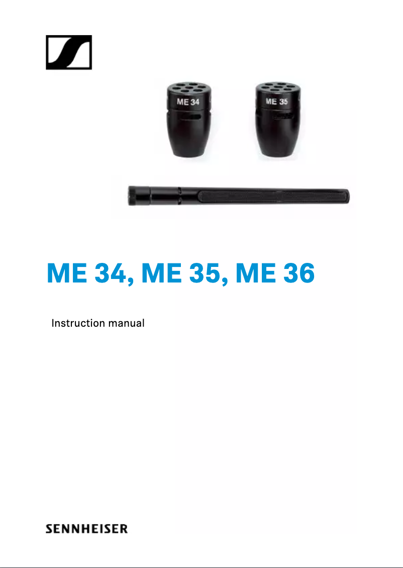Page 1 of the manual User Manual Sennheiser ME35