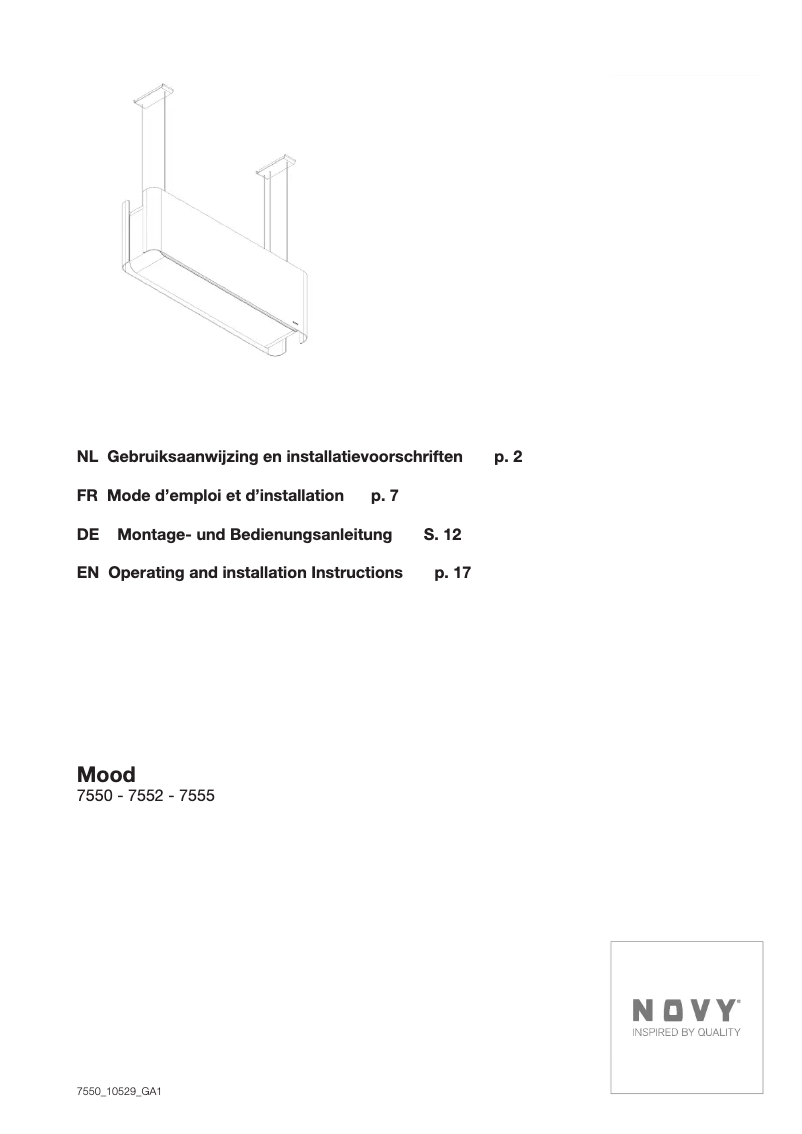 Page 1 of the manual User Manual Novy 7555