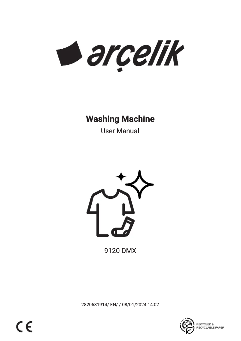 Page 1 of the manual User Manual Arçelik 9120 DMX