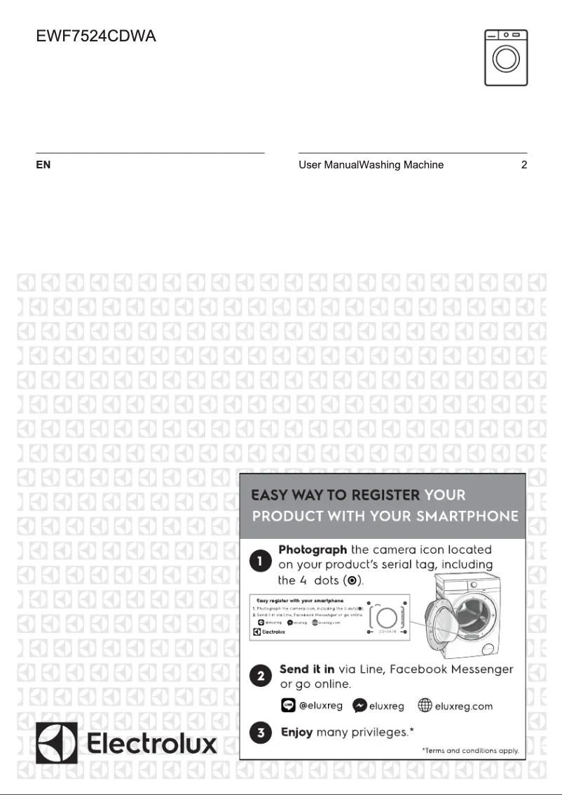 Page 1 of the manual User Manual Electrolux EWF7524CDWA