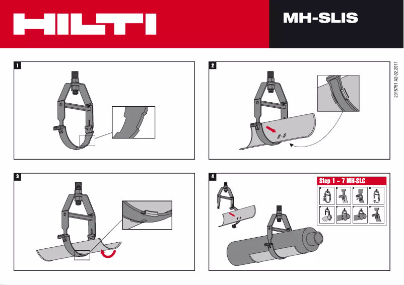 Page 1 of the manual User Manual Hilti MH-SLIS