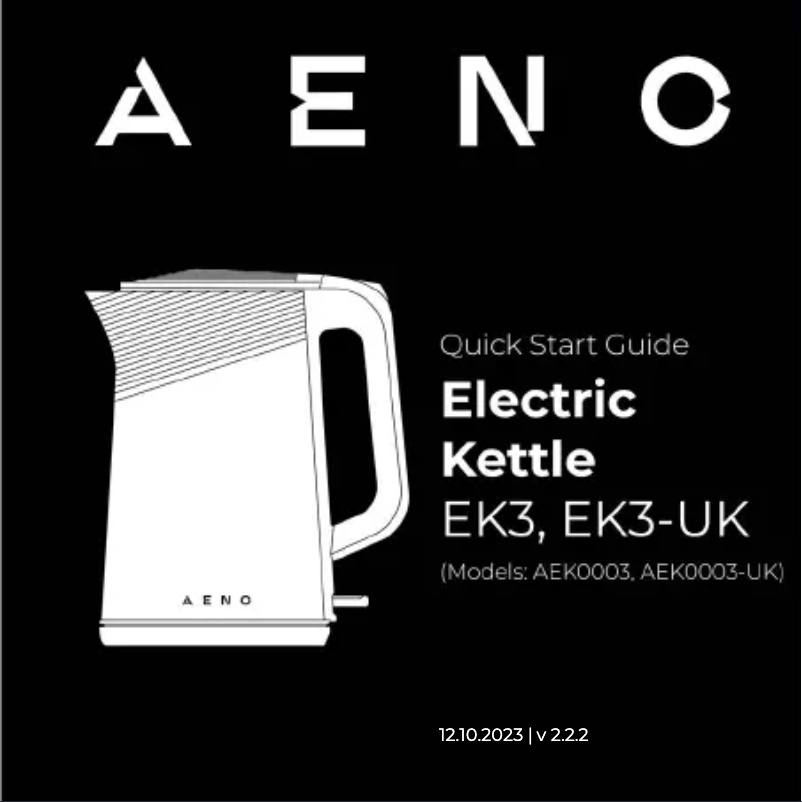 Page 1 of the manual Quick Start Guide AENO EK3