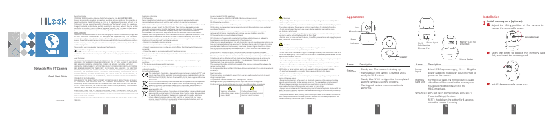 Page 1 of the manual User Manual Hikvision IPC-P120-D/W