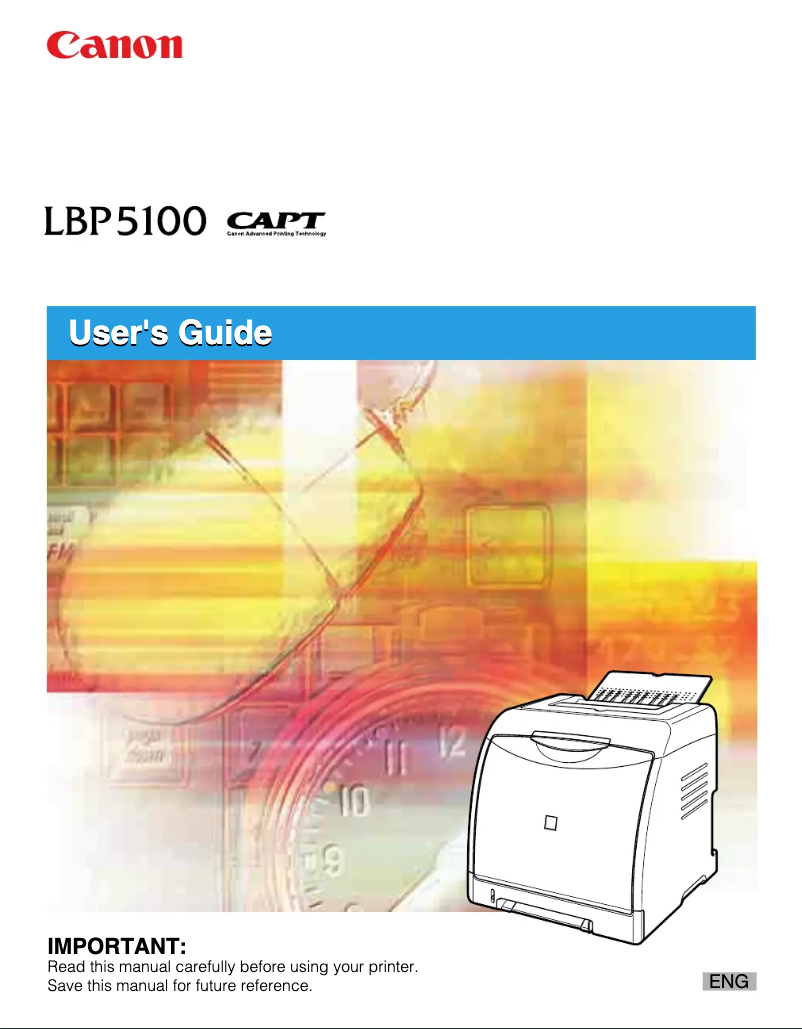 Page 1 of the manual User Manual Canon i-SENSYS LBP5100
