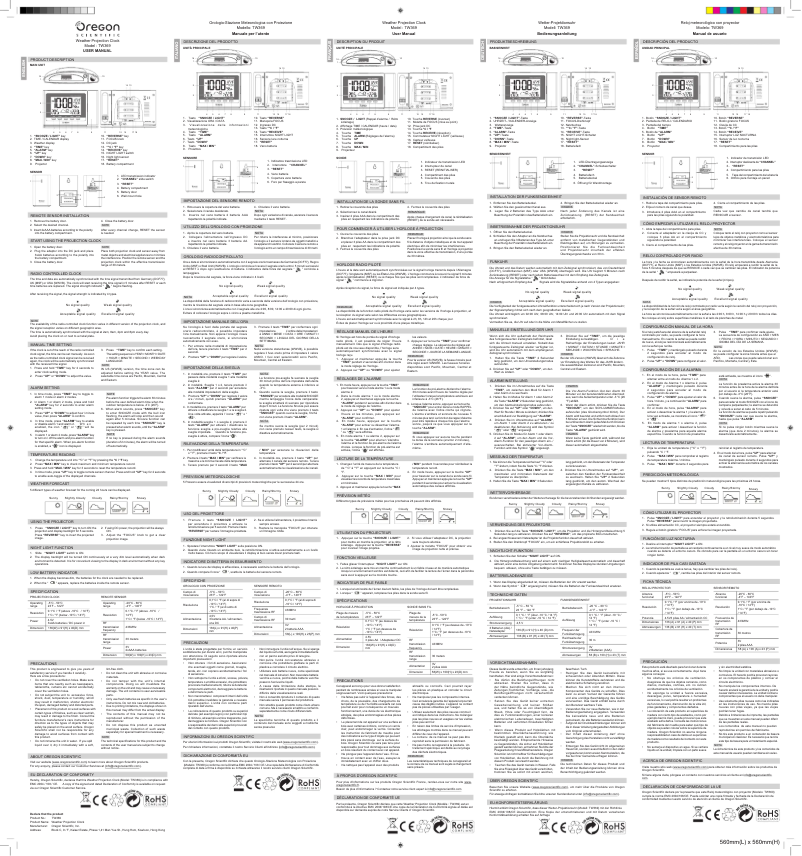 Page 1 of the manual User Manual Oregon Scientific TW369