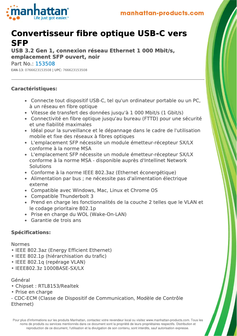 First page image of the manual for 153508