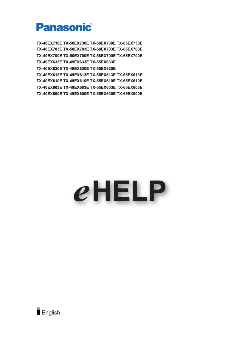 Page 1 of the manual User Manual Panasonic Viera TX-65EX613E