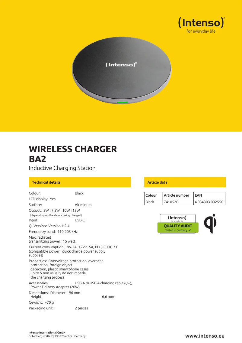 First page image of the manual for BA2