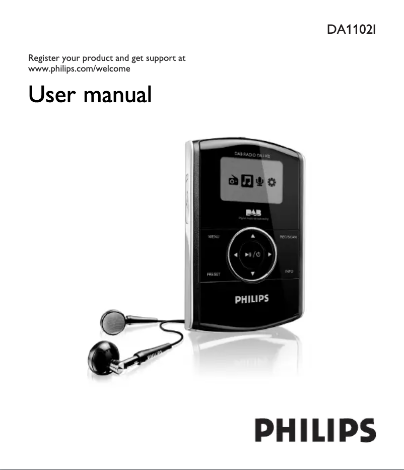 Page 1 of the manual Instruction Manual Philips DA1102