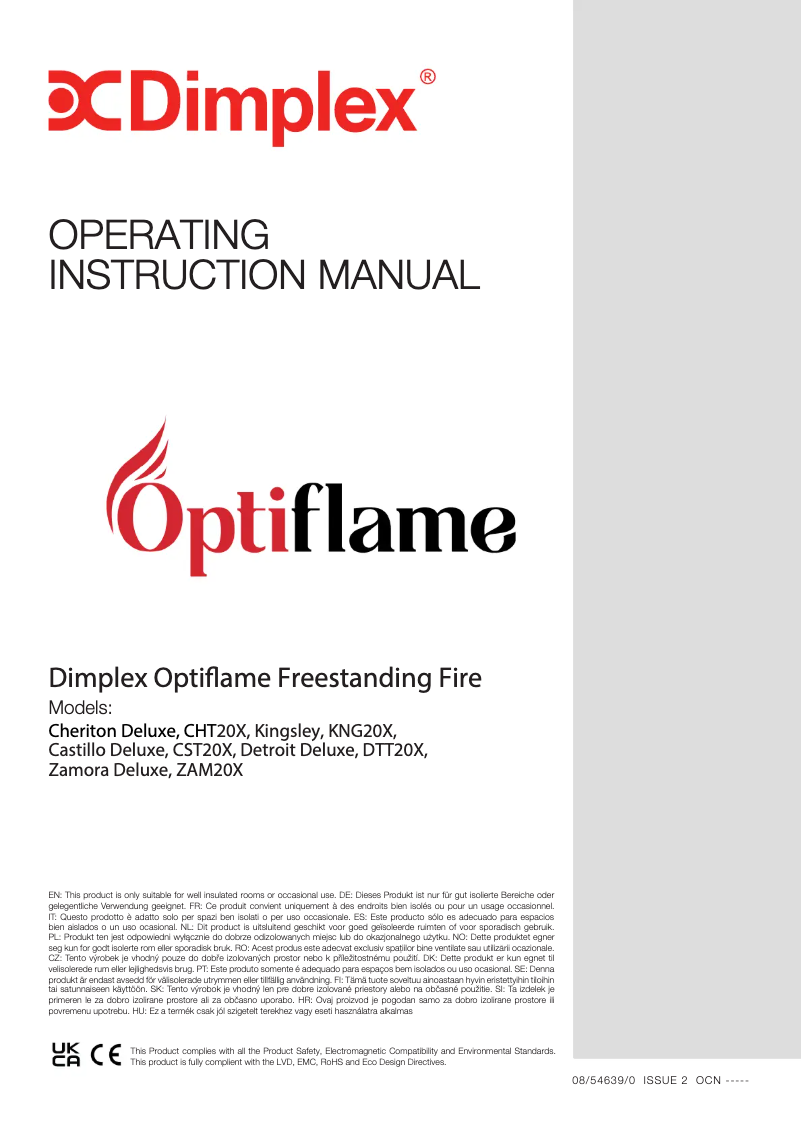 Page 1 of the manual User Manual Dimplex KNG20X