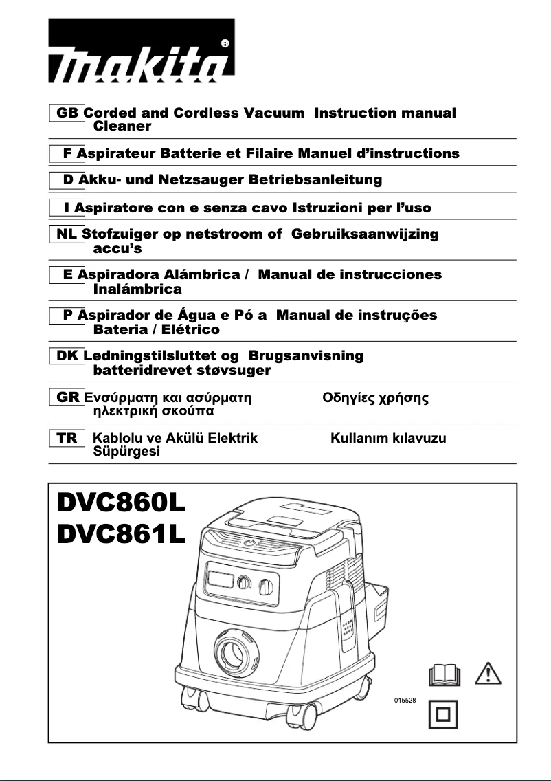 Page 1 of the manual User Manual Makita DVC861LZ