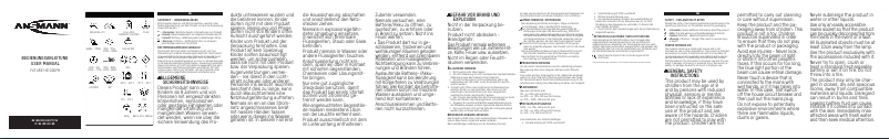Page 1 of the manual User Manual Ansmann Future HS1000R