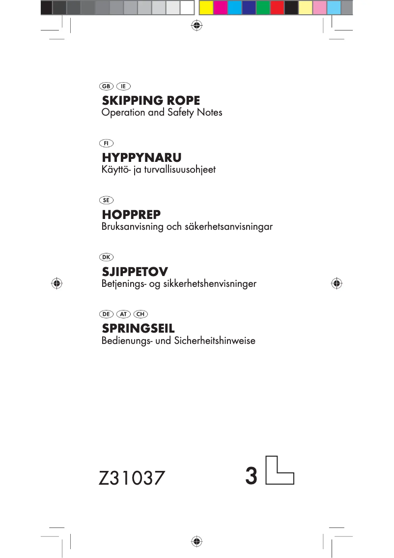 Page 1 of the manual User Manual Crivit Z31037