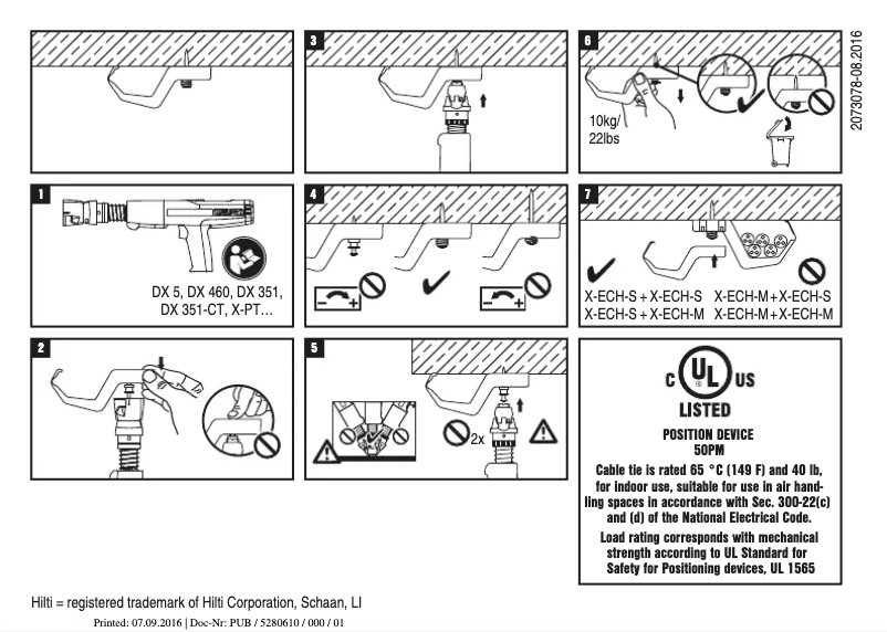 Page 1 of the manual User Manual Hilti X-ECH/FR U