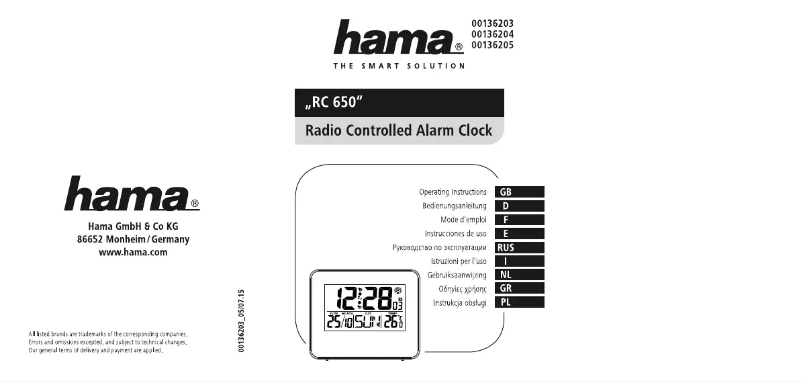 Image de la première page du manuel de l'appareil 136201
