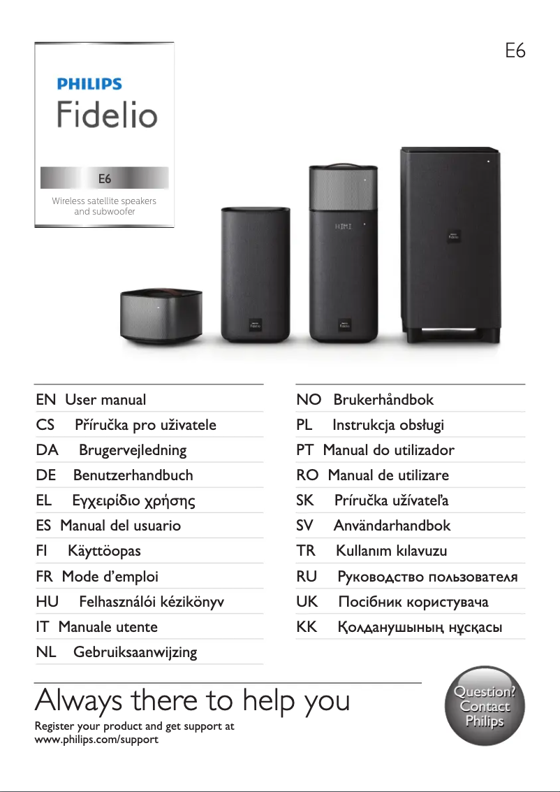 First page image of the manual for Fidelio E6