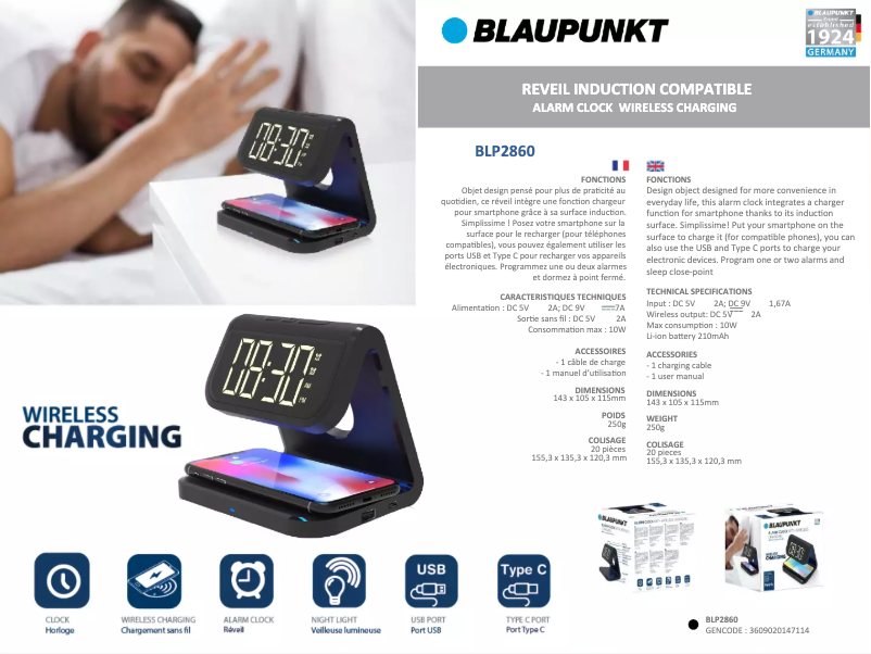 Page 1 of the manual User Manual Blaupunkt BLP2860