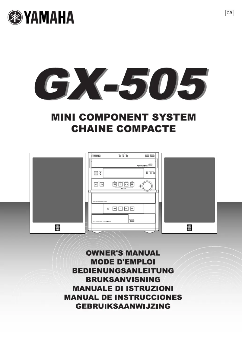 First page image of the manual for GX-505