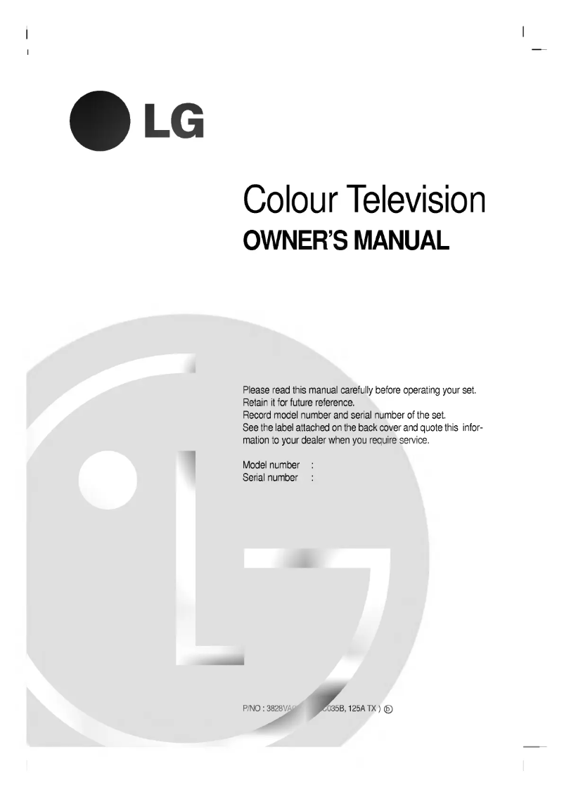 Page 1 of the manual User Manual LG RT-29FB90RB